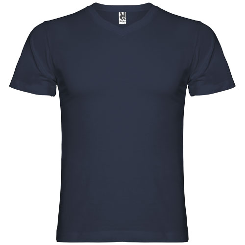 T-shirt publicitaire col en V Homme Samoyedo Navy Blue